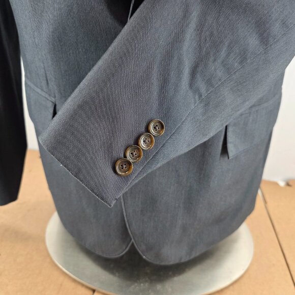 J Crew Blazer Mens  Gray Unstructured Twin Vented 2 Button Sportcoat Jacket Sz M - Picture 5 of 14